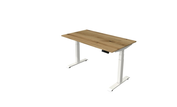 Kerkmann Steh-/Sitztisch Move 4 neu 140 x 80 cm Gestell weiß, Tischplatte Eiche, 10091055