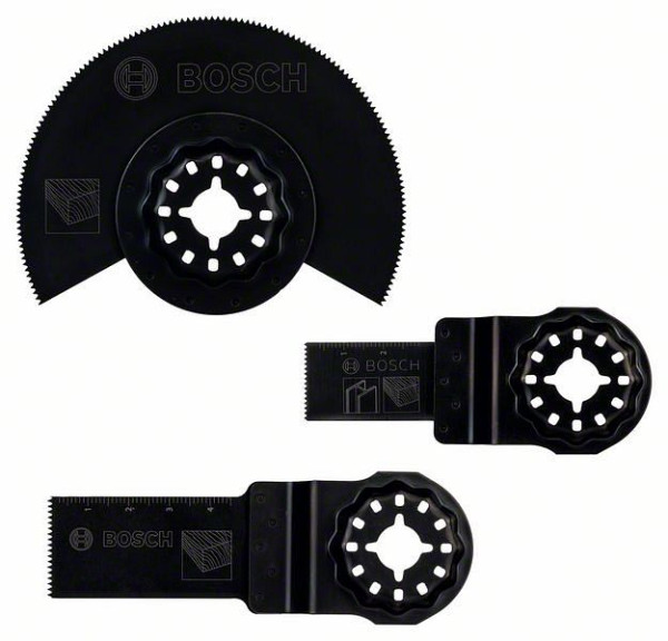 Bosch Starlock Starter-Set Holz, 3-teilig, für Multifunktionsgeräte, 2607017323