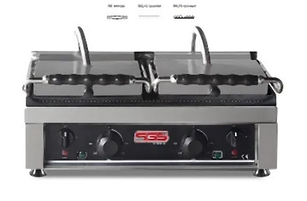 SGS Gastro Doppel Kontaktgrill oben und unten gerillt, 2+2 kW, TG 5530 DE