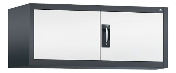 C+P Aufsatzschrank Acurado, H500xB1200xT600mm, Farbe: Schwarzgrau / Verkehrsweiß, Muldengriff, 9494-000 S10026