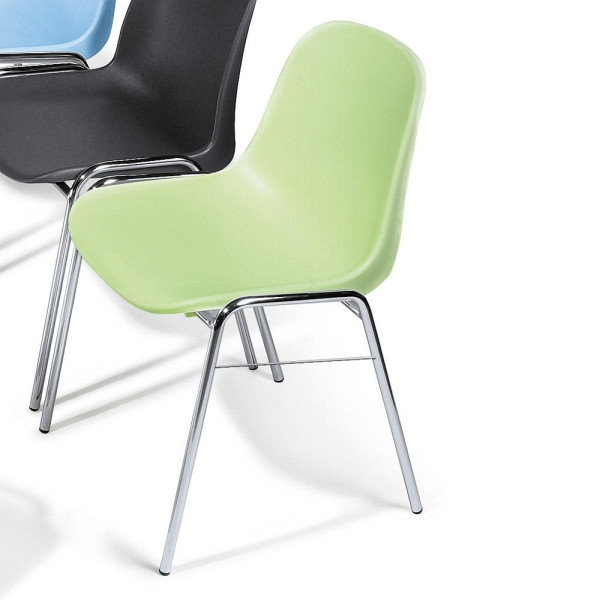 Deskin Besucherstuhl HIP, 4-Fuß Gestell verchromt, Polyamidschale, Farbe pistazie, VE: 4 Stück, 204568