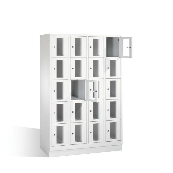 C+P Schließfachschrank Classic, H1800xB1190xT500mm, Farbe: Lichtgrau, 8020A405 S10000