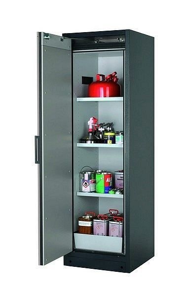 asecos Sicherheitsschrank Q-CLASSIC-90, Q90.195.060 in reinweiß RAL 9010 mit 3x Fachboden (Stahlblech), 30072-050-30076
