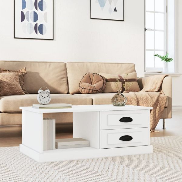 vidaXL Couchtisch Weiß 90x50x35 cm Holzwerkstoff, 816240