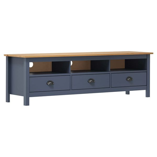 vidaXL TV-Schrank Hill Grau 158x40x47 cm Massivholz Kiefer, 288929