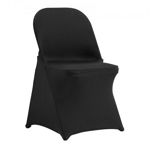 VEVOR Stuhlhussen aus Elastischem Spandex für Klappstühle, Universell Passend, Abnehmbar & Waschbar Schonbezüge, (30 Stück, Schwarz), YTHS30PCSDKQU88BSV0