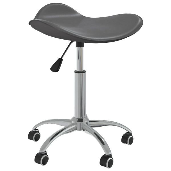 vidaXL Friseur Rollhocker Grau Kunstleder, 323688, 8720286081488