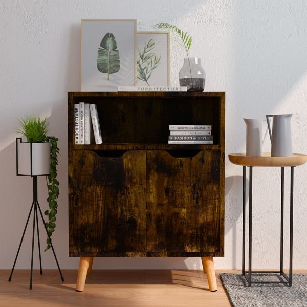 vidaXL Sideboard Räuchereiche 60x30x72 cm Holzwerkstoff, 326830