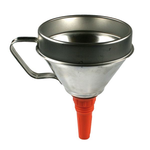 Busching Trichter aus starkwandigem Weißblech, Auslauf gerade, Durchmesser 160 mm, Inhalt 1,2 l, 100160