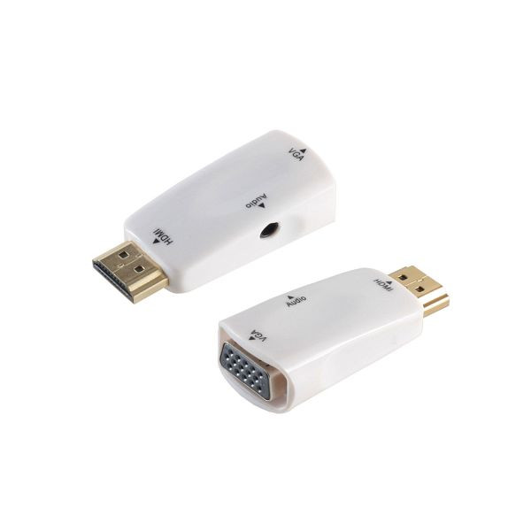 S-Conn Adapter, HDMI Stecker auf VGA Buchse + 3,5mm Klinkenbuchse, 10-01001