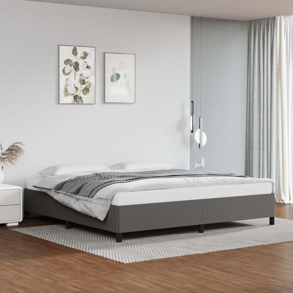 vidaXL Bettgestell Grau 200x200 cm Kunstleder, 347273, 8720287173229