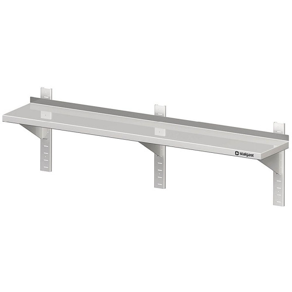 Stalgast Wandbord mit Konsolen und Wandschienen 2000x400x400 mm höhenverstellbar, verschweißt, VWB20401