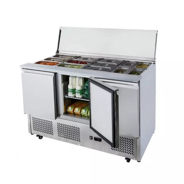 Ice-A-cool 3-türige Saladette mit Schiebedeckel, ICE3850GR