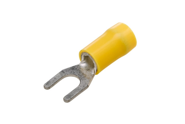 HELLA Leitungsverbinder, mit Gabelkopf, gelb, von: 4.0mm², bis: 6.0mm², Gabelverbinder, Bohrung-Ø: 5.3mm, 8KW 744 784-003