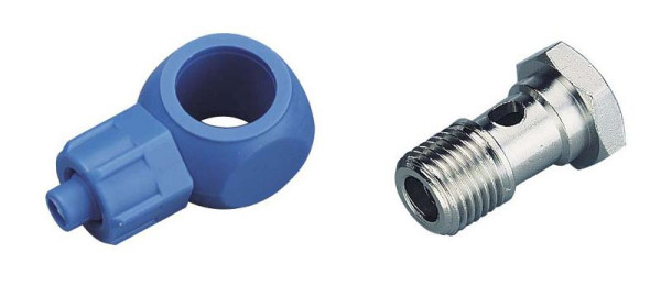 timmer A-WSH-6/4-1/8-POM-MSv, Winkel Schwenkringverschraubung - zylindrisch, 1-fach mit Hohlschraube -POM, VE: 10 Stück, 01637539