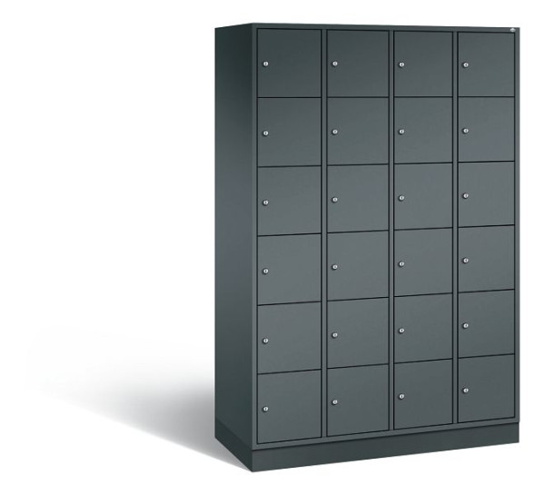 C+P Schließfachschrank Intro, 24 Fächer, H1950xB1220xT490 mm, Anthrazit, 8670-401 S10104