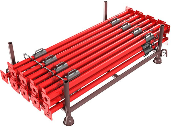 Schake Stützen-Set, bestehend aus: 1x Stapelpalette (Art.- Nr. 50150-H35-0), 25 x Schalungsstütze B30 (Art.- Nr. 117301), 117301-SET25