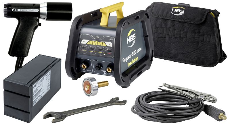 HBS Geräteset Pegasar 500 ISO komplett mit CI 03 Massekabel Akkumulator