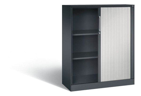 C+P Rollladenschrank Asisto, H1310xB1000xT435mm, Farbe: Schwarzgrau / Lichtgrau, Bügelgriff, 3 OH, 143032-000 S10076