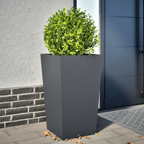 vidaXL Pflanzkübel Anthrazit 45x45x75 cm Stahl, für Garten, 851098