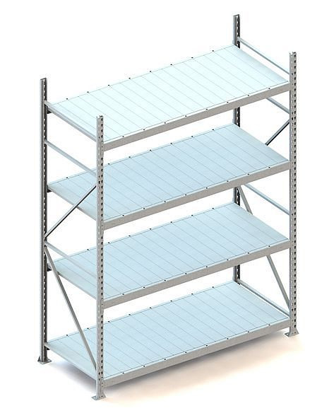 Meta MINI-RACK GR 2500x1800x800 mm, verzinkt, mit Stahlpaneele, Bodenanzahl: 4, 20051289
