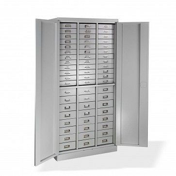 ADB Schubladenschrank SLS 3x20, Gesamtabmessungen (B x T x H): 80 x 41 x 179 cm, Korpus: lichtgrau (RAL 7035), pulverbeschichtet, 40662