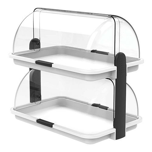 Biesse Buffetvitrine 38x26cm, weiß, Fächer: 2, Polypropylen (PP), 245015