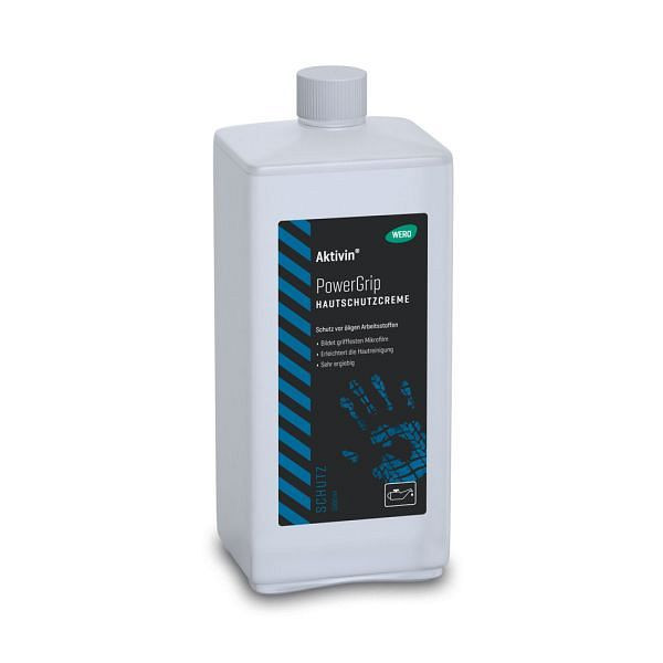 WERO Aktivin PowerGrip Hautschutzcreme, Spenderflasche, VE: 1000 ml, 20050105
