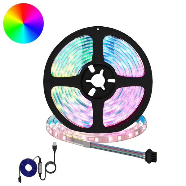 vidaXL LED Streifen 12-teilig Schwarz und Transparent 2300 mm, 3429121