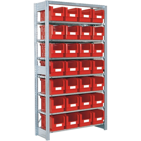 BITO Behälterregal mit 28SK 1849x1058x324 Grundfeld verzinkt lose FP, 53047