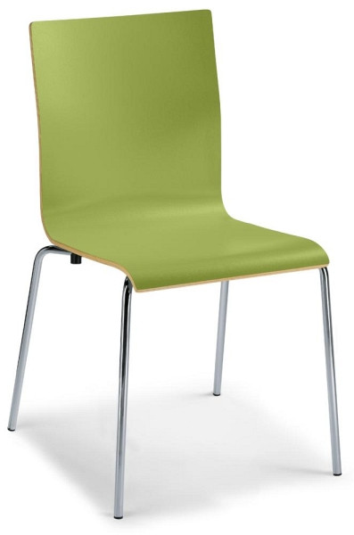 Deskin Besucherstuhl QUADRAS, Kiwigrün, 500 x 540 x 845 mm, VE: 4 Stück, 348550