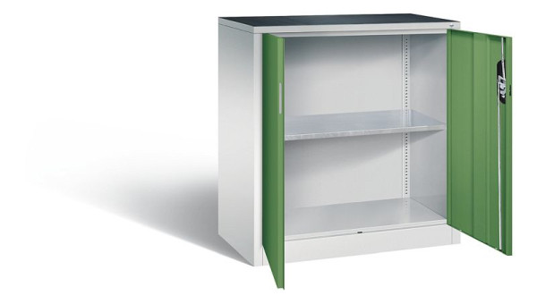 C+P Werkzeugschrank Acurado, H1000xB930xT500mm, Farbe: Lichtgrau / Resedagrün, Muldengriff, 8821-000 S10202