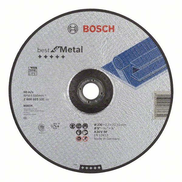 Bosch Trennscheibe gekröpft Best for Metal A 30 V BF, 230 mm, 2,5 mm, VE: 25 Stück, 2608603531