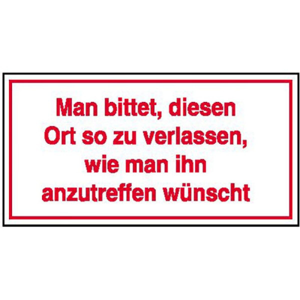 Stein HGS Hinweisschild für Gewerbe und Privat, Man bittet, diesen, 21.5331