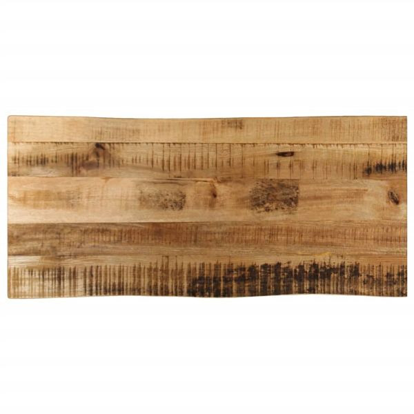 vidaXL Tischplatte mit Baumkante 100x40x3,8 cm Raues Mango Massivholz, 370684