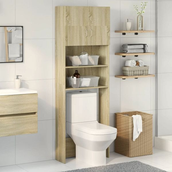 vidaXL Waschmaschinenschrank Sonoma-Eiche 64x25,5x190 cm Holzwerkstoff, 849600