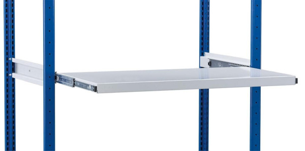 Schulte Ausziehboden 1000 x 500 mm, RAL 7035 lichtgrau, 70 kg Tragkraft, 32721