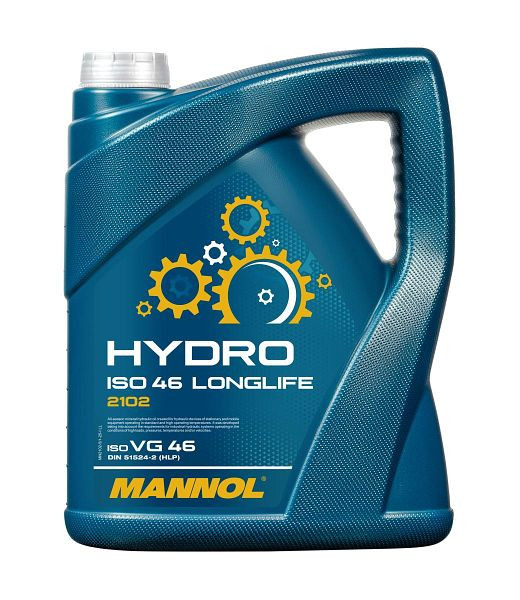 MANNOL Hydrauliköl 2102 Hydro ISO 46 LONGLIFE, VE: 5 l, MN2102-5