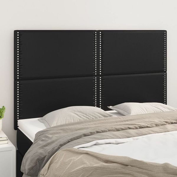 vidaXL Kopfteile 4 Stück Schwarz 72x5x78/88 cm Kunstleder, 3116282
