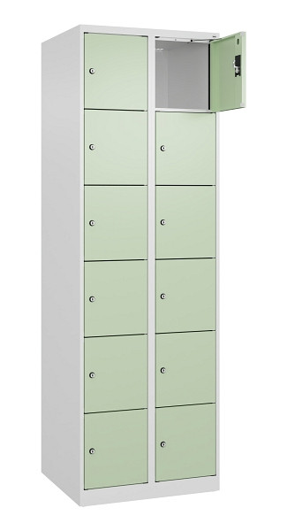 C+P Schließfachschrank Evolo PLUS, 12 Fächer, 1850x600x500mm, 9016/6019, 049000-206 S10019