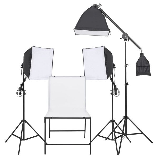 vidaXL Fotostudio-Beleuchtung Set mit Aufnahmetisch, 190239