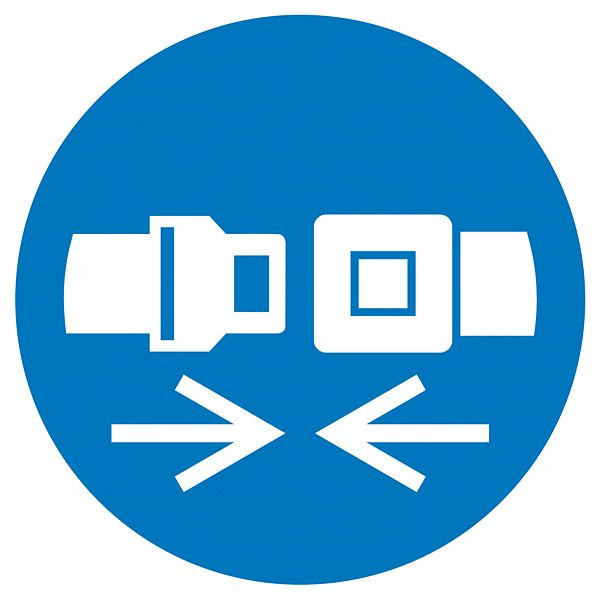 SafetyMarking Gebotsschild, Rückhaltesystem benutzen, Ø 20 cm, Folie, selbstklebend, 21.A7415