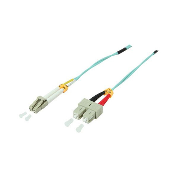 S-Conn Duplex Patchkabel LC/SC 50/125µ, OM3, aqua, 20,0m, 77960-20/3