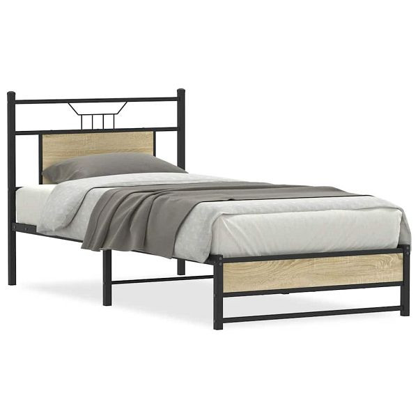 vidaXL Bettgestell ohne Matratze Sonoma-Eiche 80x200 cm Holzwerkstoff, 4106953