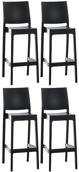 CLP Barhocker Maya, schwarz, VE: 4 Stück, 325213, 4255716339326