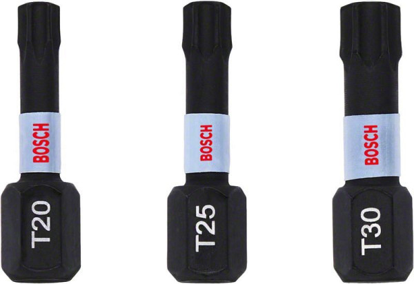 Bosch Impact Control T Insert Bits, 3 Stück, VE: 5 Stück, 2608522479
