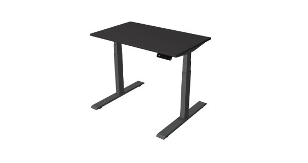 Kerkmann Kompakttisch B 1000 x T 600 mm, elektrisch höhenverstellbar von 630-1270 mm, anthrazit/anthrazit, 10179213