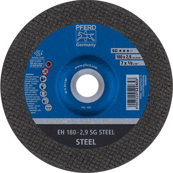 Pferd Trennscheibe EH 180-2,9 SG STEEL, VE: 25 Stück, 61323322