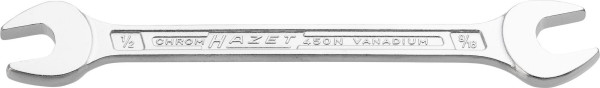 Hazet Doppel-Maulschlüssel, Außen-Sechskant Profil, 1/2 x 9/16 ", 450NA-1/2X9/16VKH