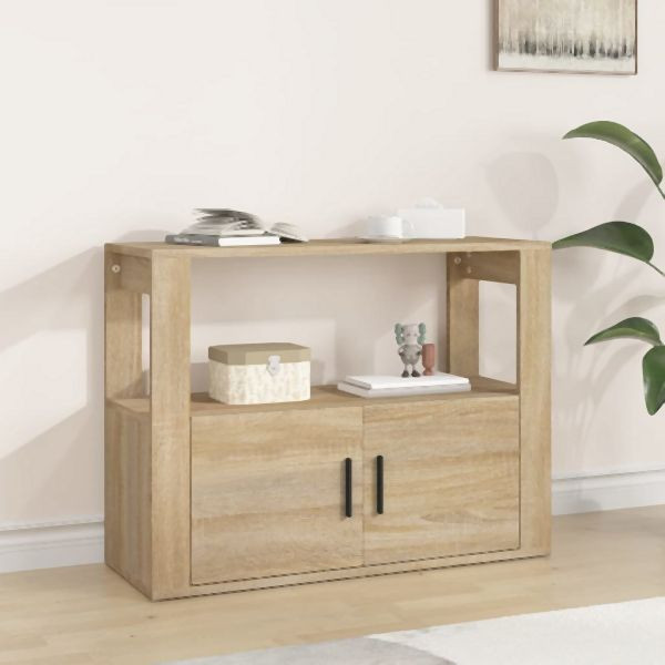 vidaXL Sideboard Sonoma-Eiche 80x30x60 cm Holzwerkstoff, 819455